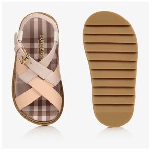 Burberry Girls Round Toe Sandal - color Powder Pink - EU 27 / UK 9 / US 10